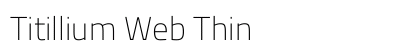 Titillium Web Thin Preview