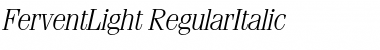 FerventLight RegularItalic Font