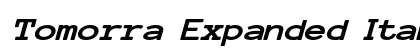 Tomorra Expanded Italic Preview