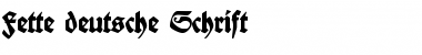 Fette deutsche Schrift Font