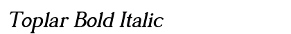 Toplar Bold Italic preview