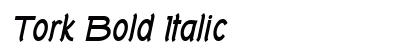 Tork Bold Italic preview