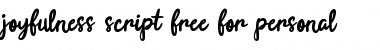 Joyfulness Script free personal Font