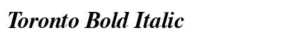 Toronto Bold Italic preview