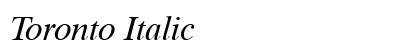 Toronto Italic Preview