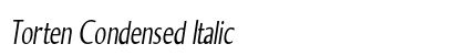 Torten Condensed Italic Preview