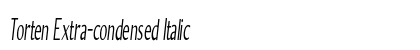 Torten Extra-condensed Italic Preview