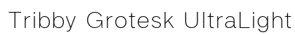 Tribby Grotesk UltraLight Regular preview