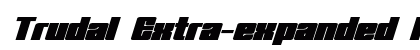 Trudal Extra-expanded Italic preview