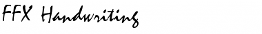 FFX Handwriting Regular Font