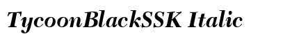 TycoonBlackSSK Italic Preview