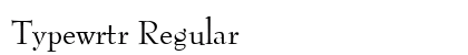 Typewrtr Regular preview