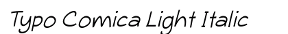 Typo Comica Light Italic Preview