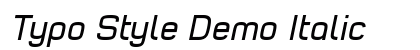 Typo Style Demo Italic Preview
