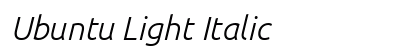 Ubuntu Light Italic Preview