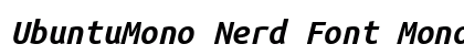 UbuntuMono Nerd Font Mono Bold Italic preview