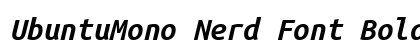 UbuntuMono Nerd Font Bold Italic preview