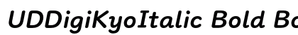 UDDigiKyoItalic Bold Bold Italic preview