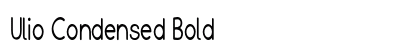 Ulio Condensed Bold Preview