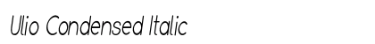 Ulio Condensed Italic Preview