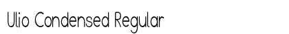 Ulio Condensed Regular Preview