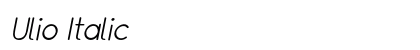 Ulio Italic Preview