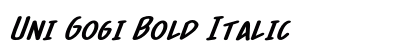 Uni Gogi Bold Italic preview
