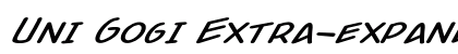 Uni Gogi Extra-expanded Italic preview