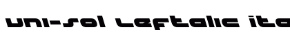 uni-sol Leftalic Italic Preview