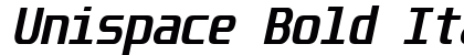 Unispace Bold Italic Preview