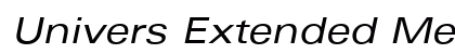 Univers Extended Medium Italic Preview
