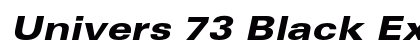 Univers 73 Black Extended Oblique Preview