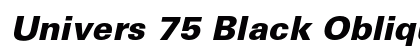 Univers 75 Black Oblique Preview