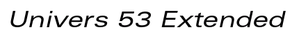 Univers 53 Extended Oblique Preview
