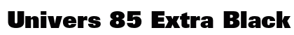 Univers 85 Extra Black Preview