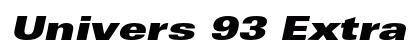 Univers 93 Extra Black Extended Oblique Preview