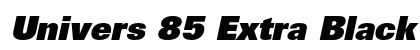 Univers 85 Extra Black Oblique Preview