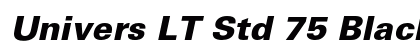 Univers LT Std 75 Black Oblique Preview