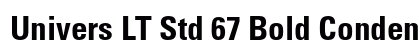Univers LT Std 67 Bold Condensed Preview