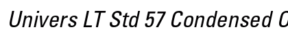 Univers LT Std 57 Condensed Oblique Preview