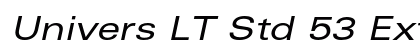 Univers LT Std 53 Extended Oblique Preview