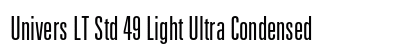 Univers LT Std 49 Light Ultra Condensed Preview