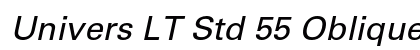 Univers LT Std 55 Oblique Preview