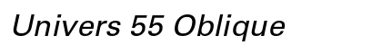 Univers 55 Oblique Preview