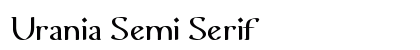 Urania Semi Serif Preview