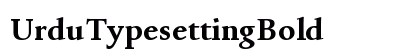 Urdu Typesetting Bold preview