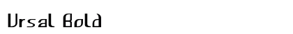 Ursal Bold preview