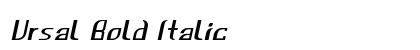 Ursal Bold Italic Preview