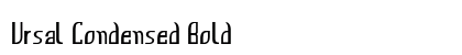 Ursal Condensed Bold Preview