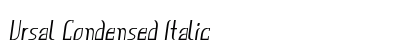 Ursal Condensed Italic Preview